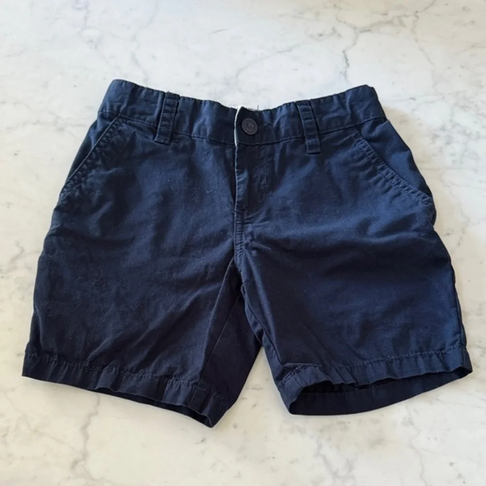 Cat & Jack Boys Navy Chino Shorts Size 6 Adjustable Waist School Uniform